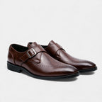Men’s Classic Leather Dress Shoes - Single Monk Strap