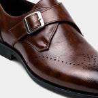 Men’s Classic Leather Dress Shoes - Single Monk Strap