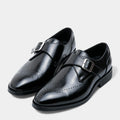 Men’s Classic Leather Dress Shoes - Single Monk Strap