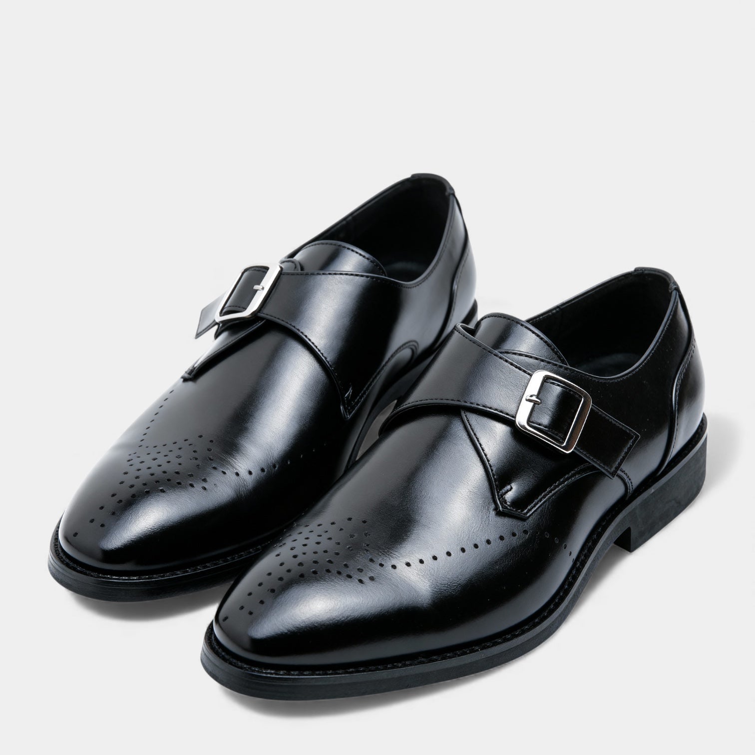 Men’s Classic Leather Dress Shoes - Single Monk Strap