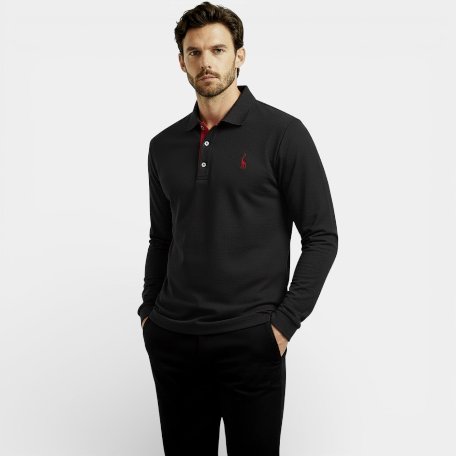 Men’s Classic Long Sleeve Classic Polo Shirt