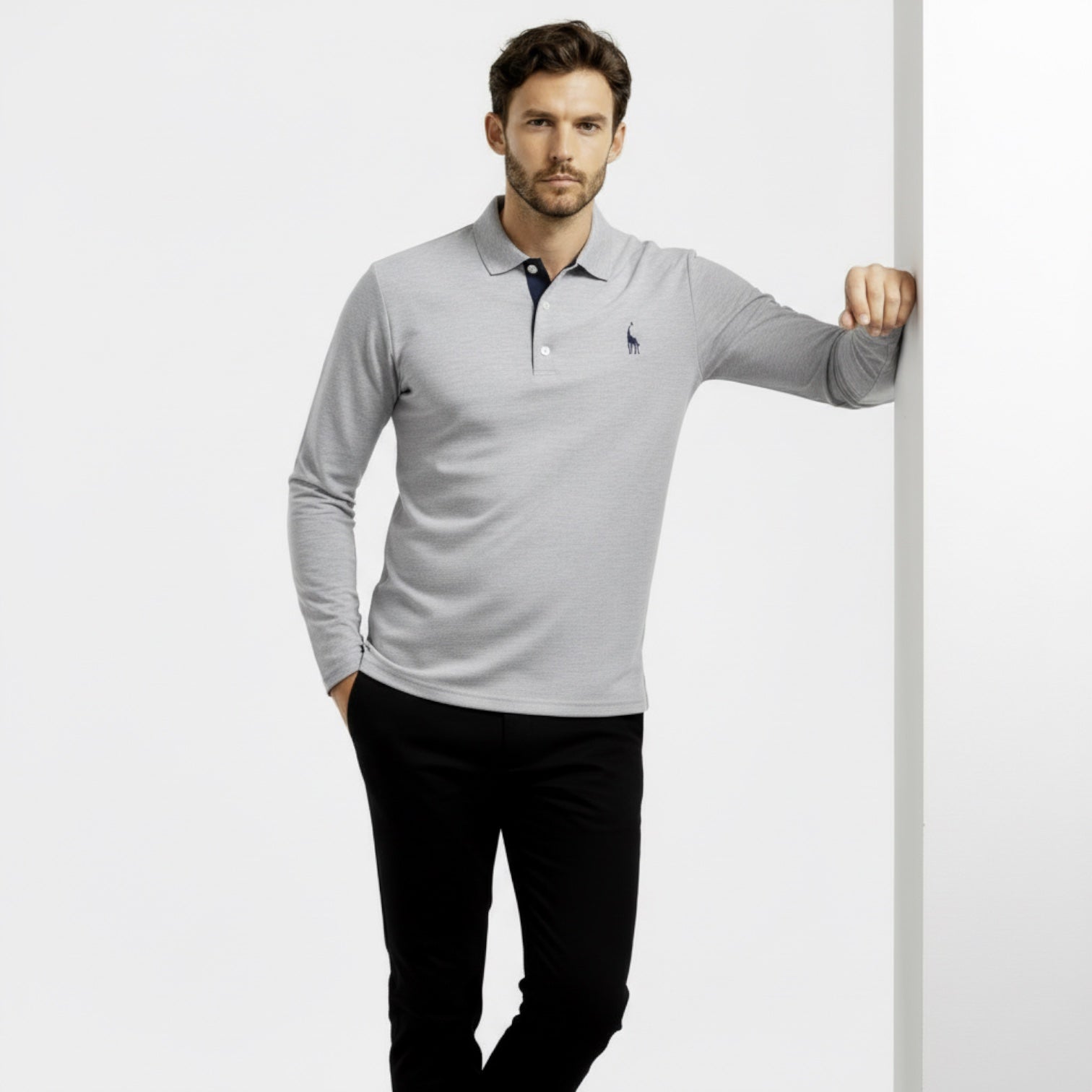 Men’s Classic Long Sleeve Classic Polo Shirt