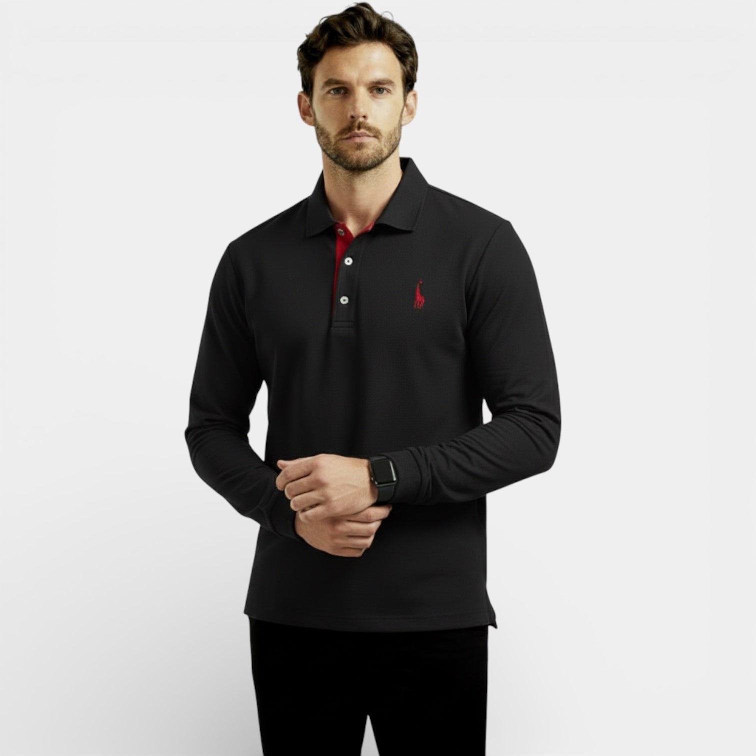 Men’s Classic Long Sleeve Classic Polo Shirt