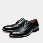 Men’s Faux Leather Oxford Wingtip Brogue Shoes