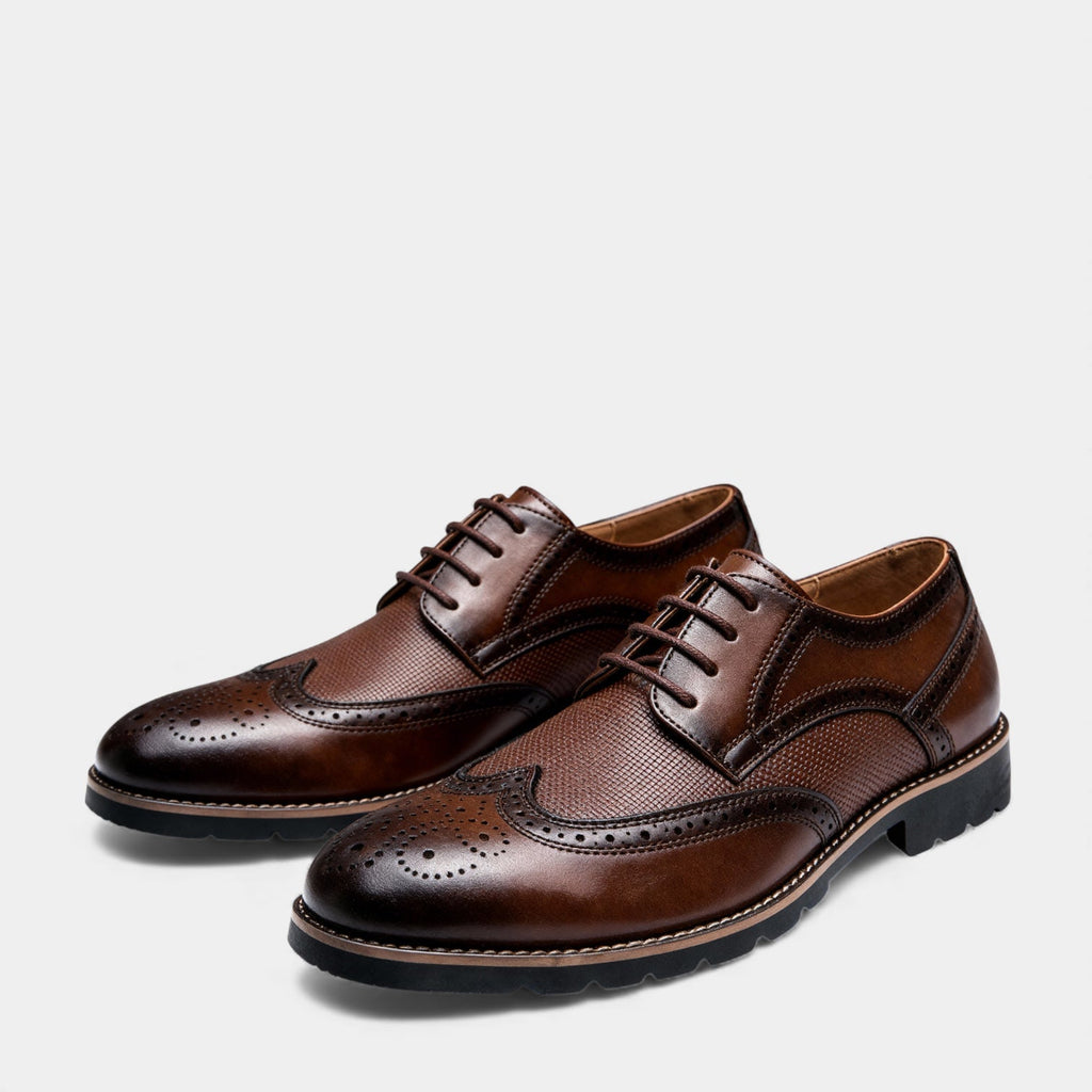 Men’s Faux Leather Oxford Wingtip Brogue Shoes