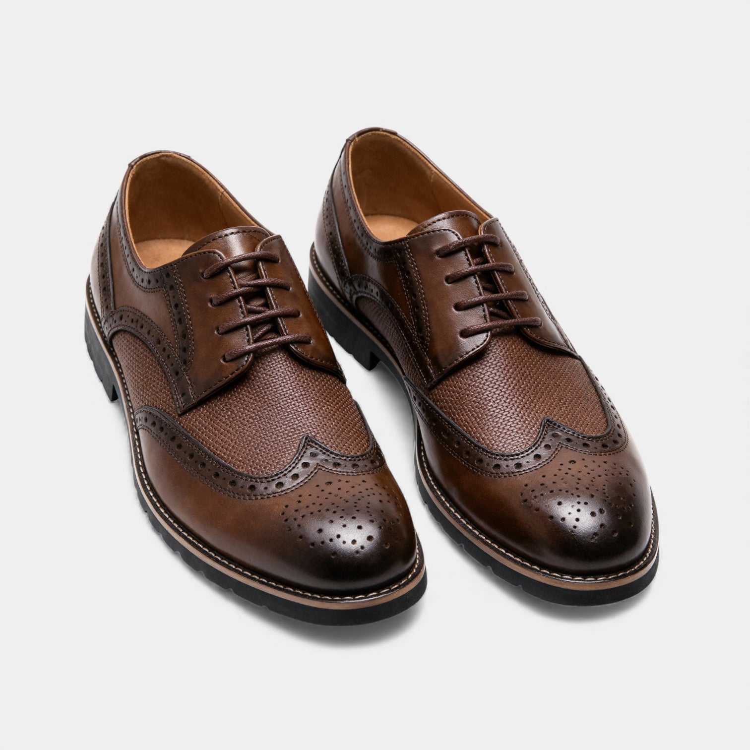 Men’s Faux Leather Oxford Wingtip Brogue Shoes