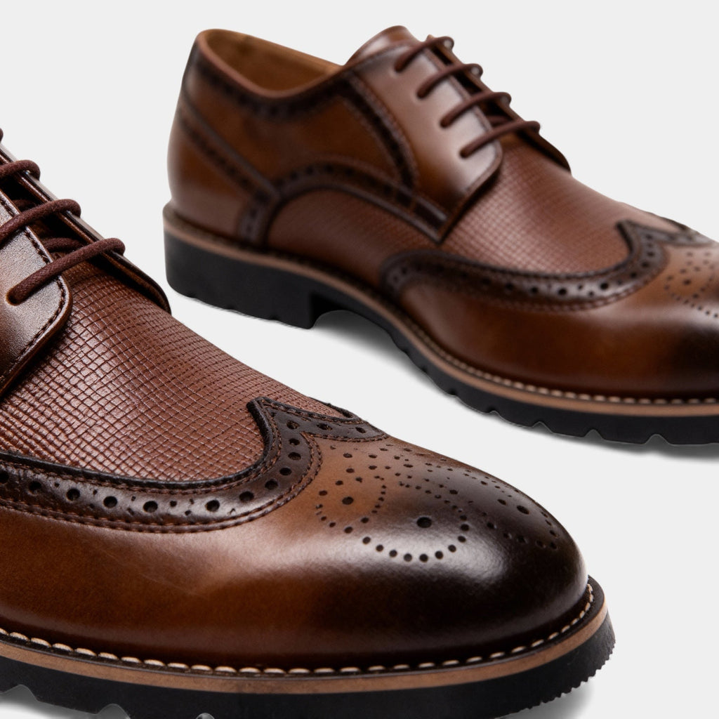 Men’s Faux Leather Oxford Wingtip Brogue Shoes