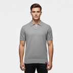 Men's Knitted Slim Piqué Polo Shirt
