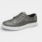Men’s Leather Lace-Up Casual Dress Sneakers