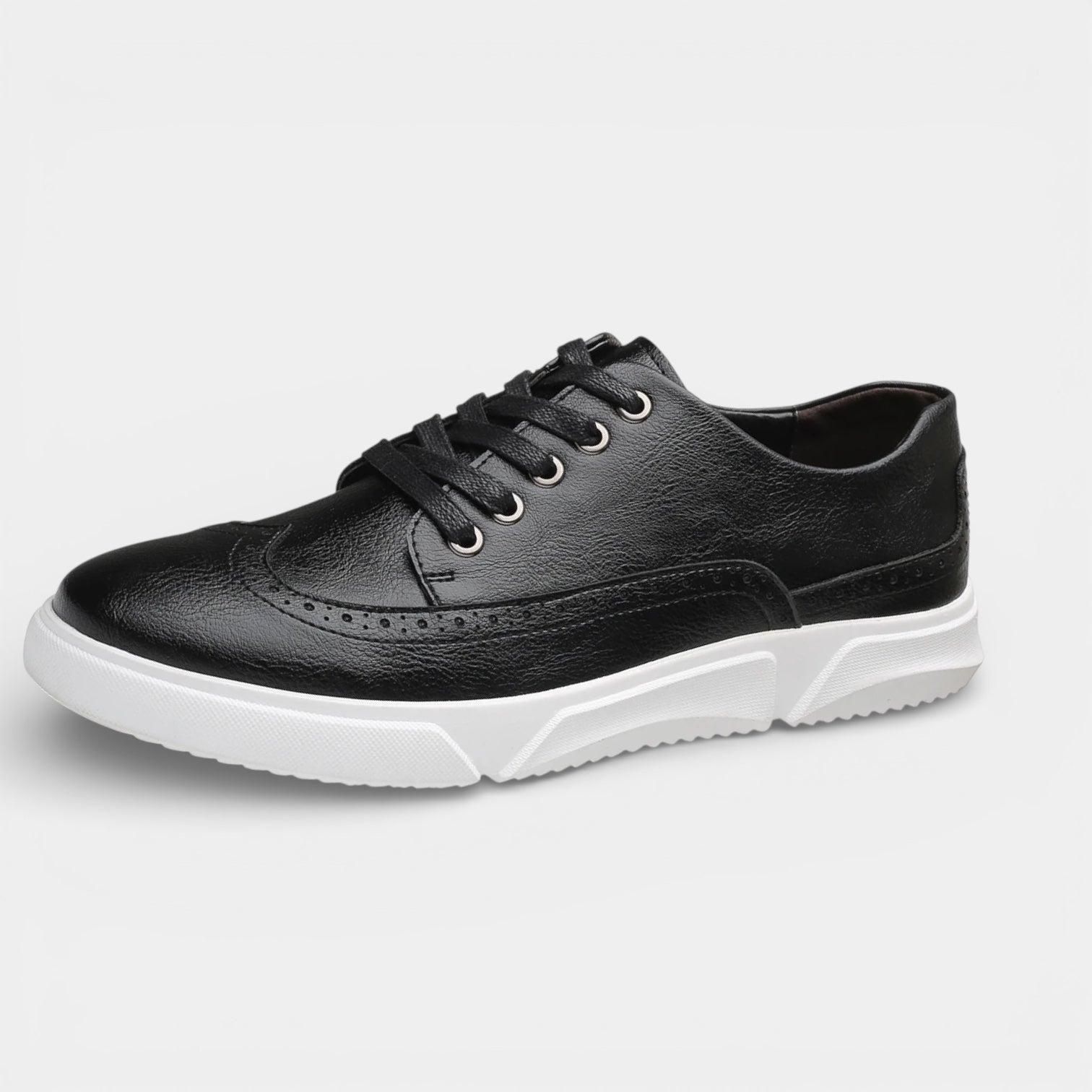 Men’s Leather Lace-Up Casual Dress Sneakers