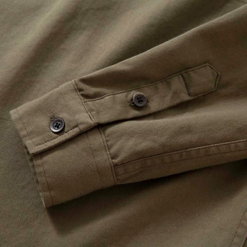 Men’s Linen Grandad Shirt - Lightweight Long-Sleeve