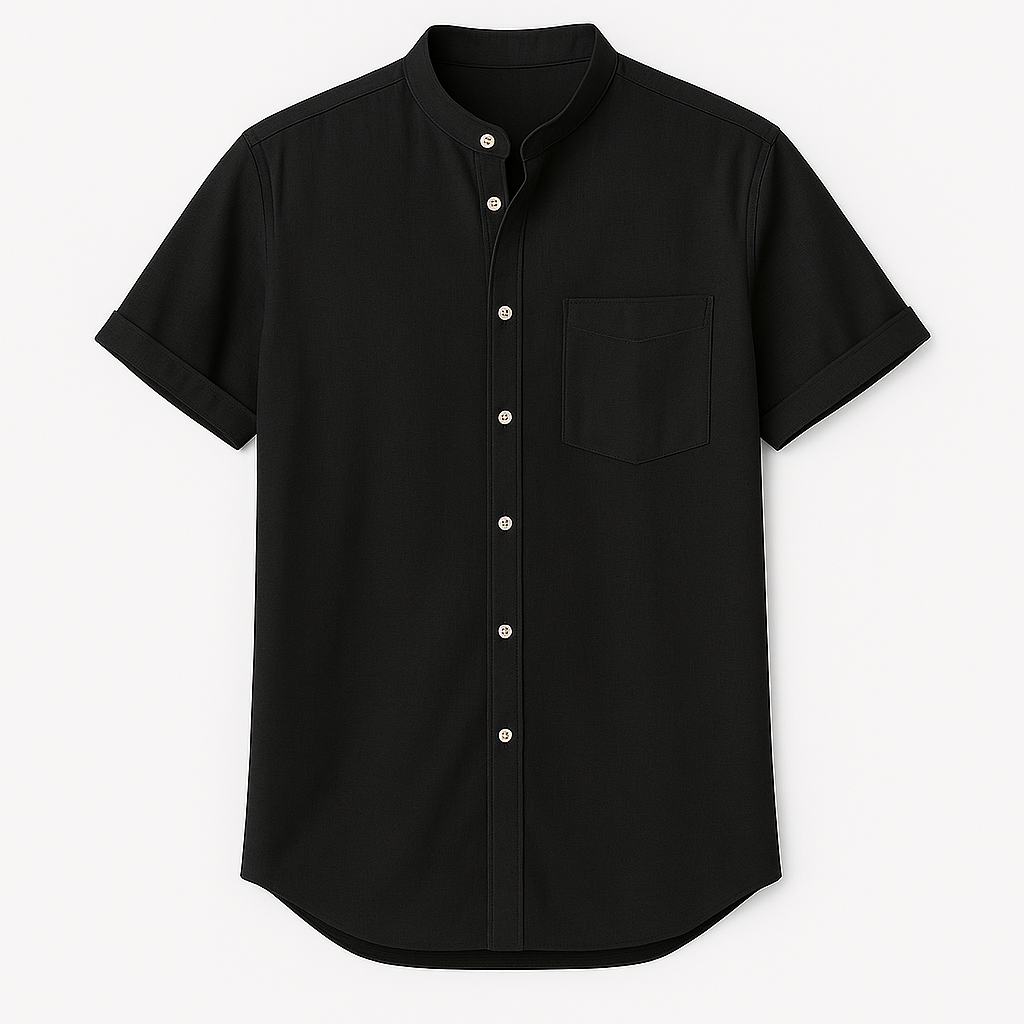 Men's Linen Short-Sleeve T-Shirt with Relaxed Fit