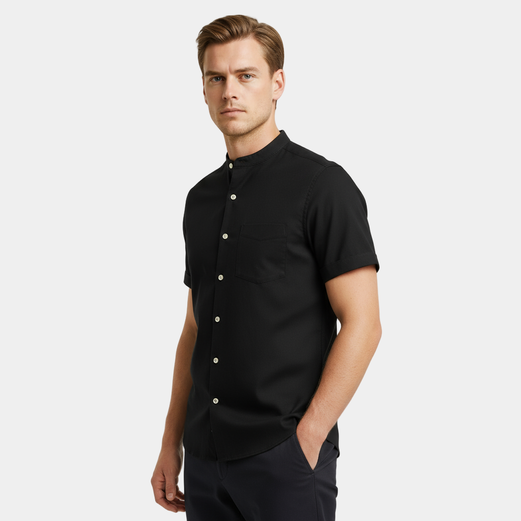 Men's Linen Short-Sleeve T-Shirt with Relaxed Fit