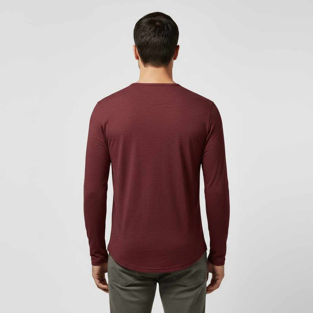 Men's Long Sleeve Henley T-Shirt