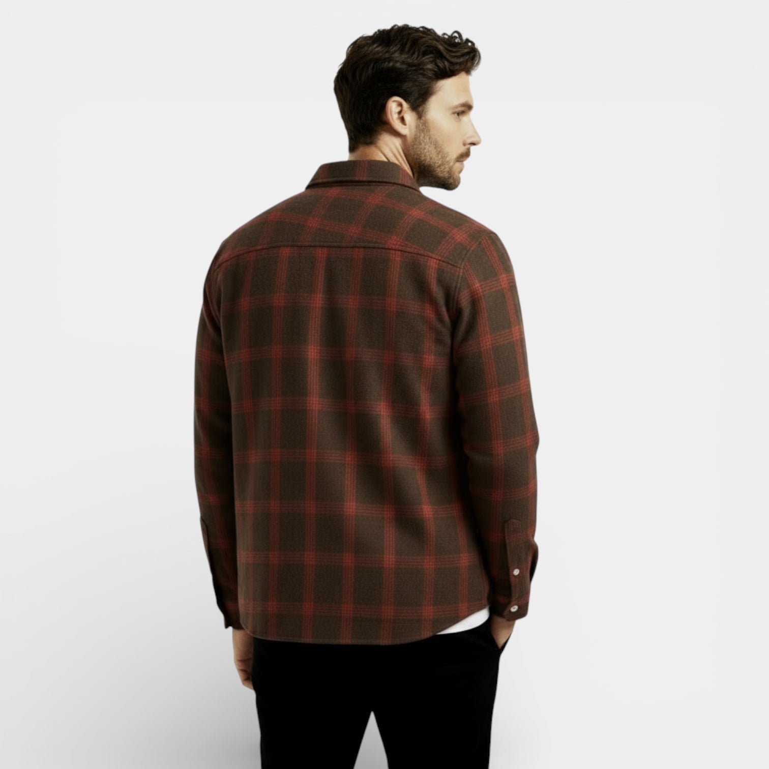 Men’s Soft Brushed Plaid Flannel Shirt – Classic Check