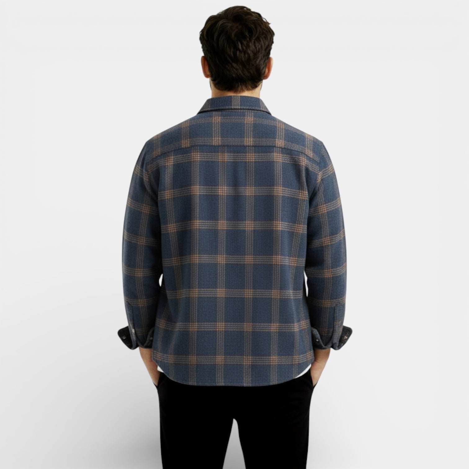 Men’s Soft Brushed Plaid Flannel Shirt – Classic Check