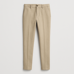 Men's Straight-Leg Tailored Trousers with Elastic Waist