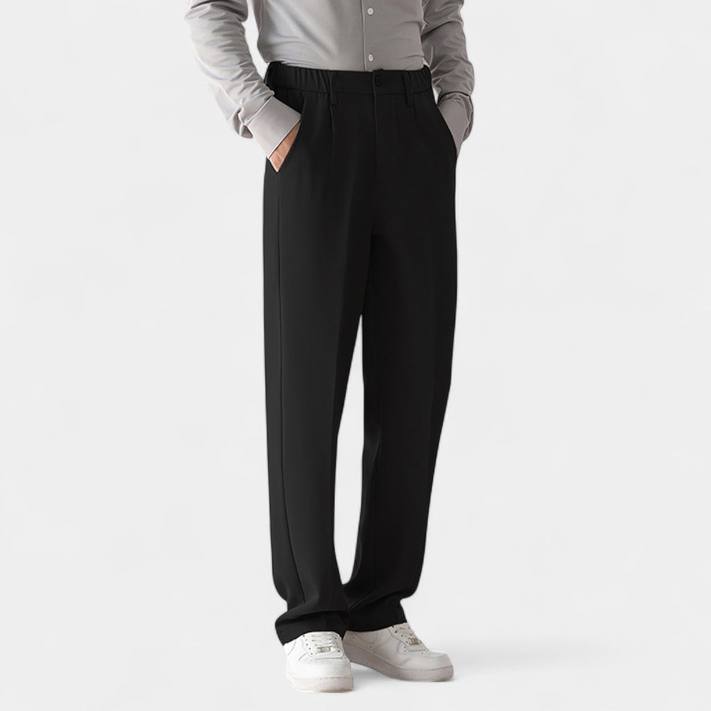 Men's Stretch Suit Trousers – Semi-Wide Straight-Leg