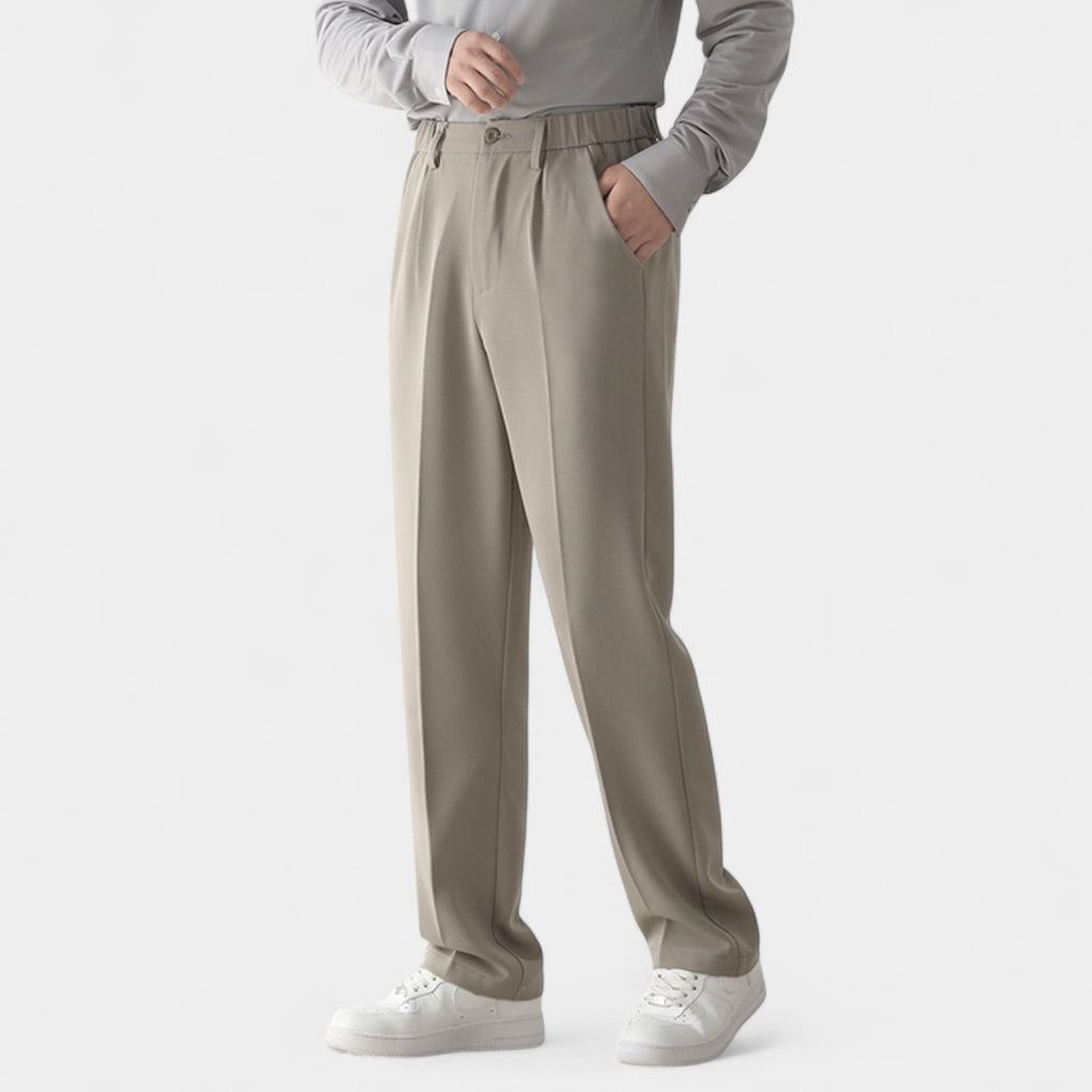 Men's Stretch Suit Trousers – Semi-Wide Straight-Leg