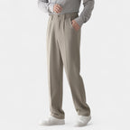 Men's Stretch Suit Trousers – Semi-Wide Straight-Leg