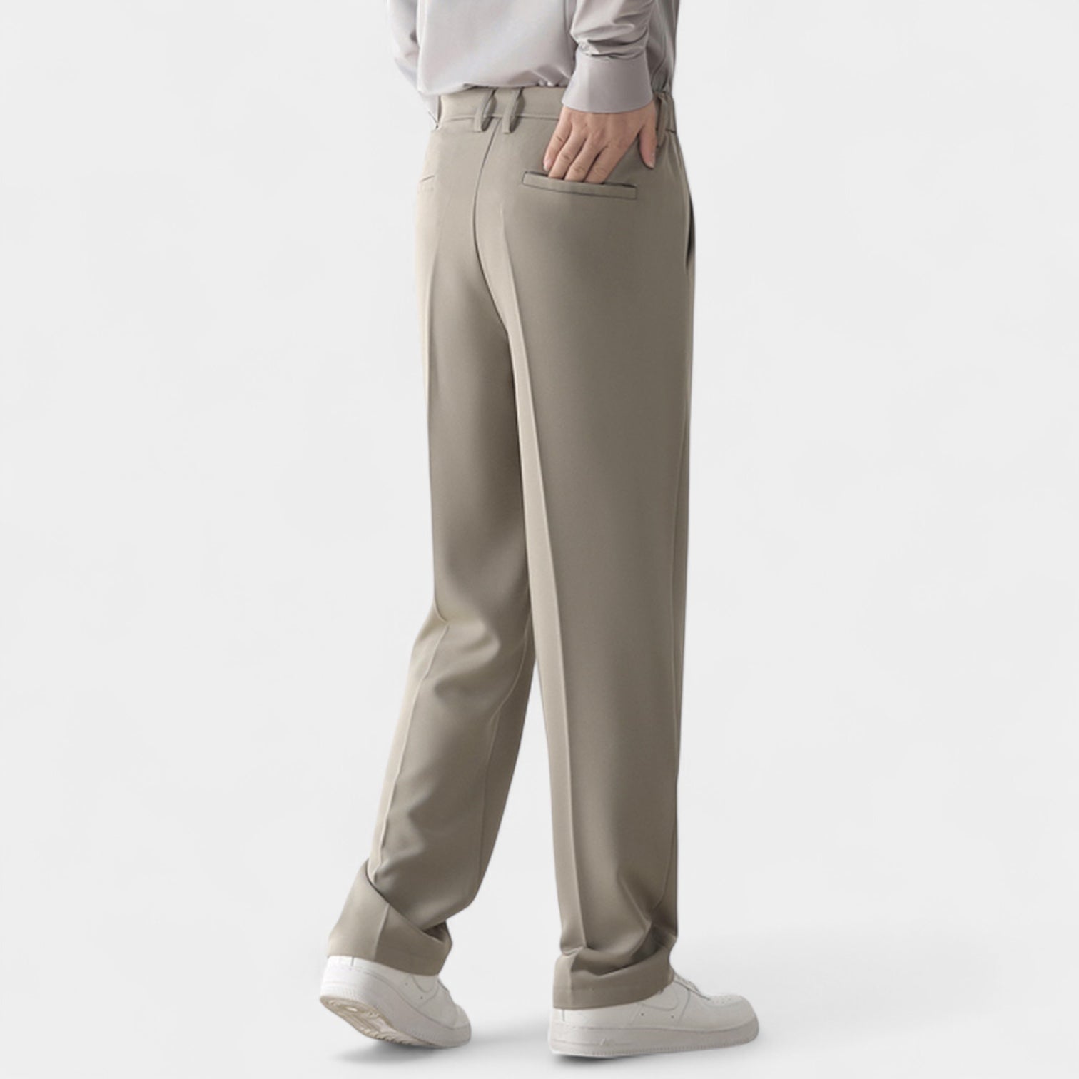 Men's Stretch Suit Trousers – Semi-Wide Straight-Leg