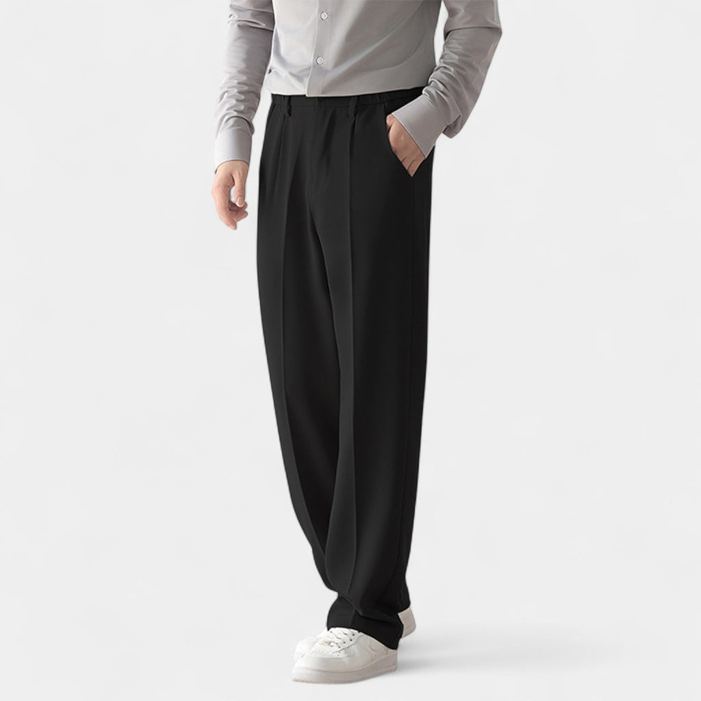 Men's Stretch Suit Trousers – Semi-Wide Straight-Leg