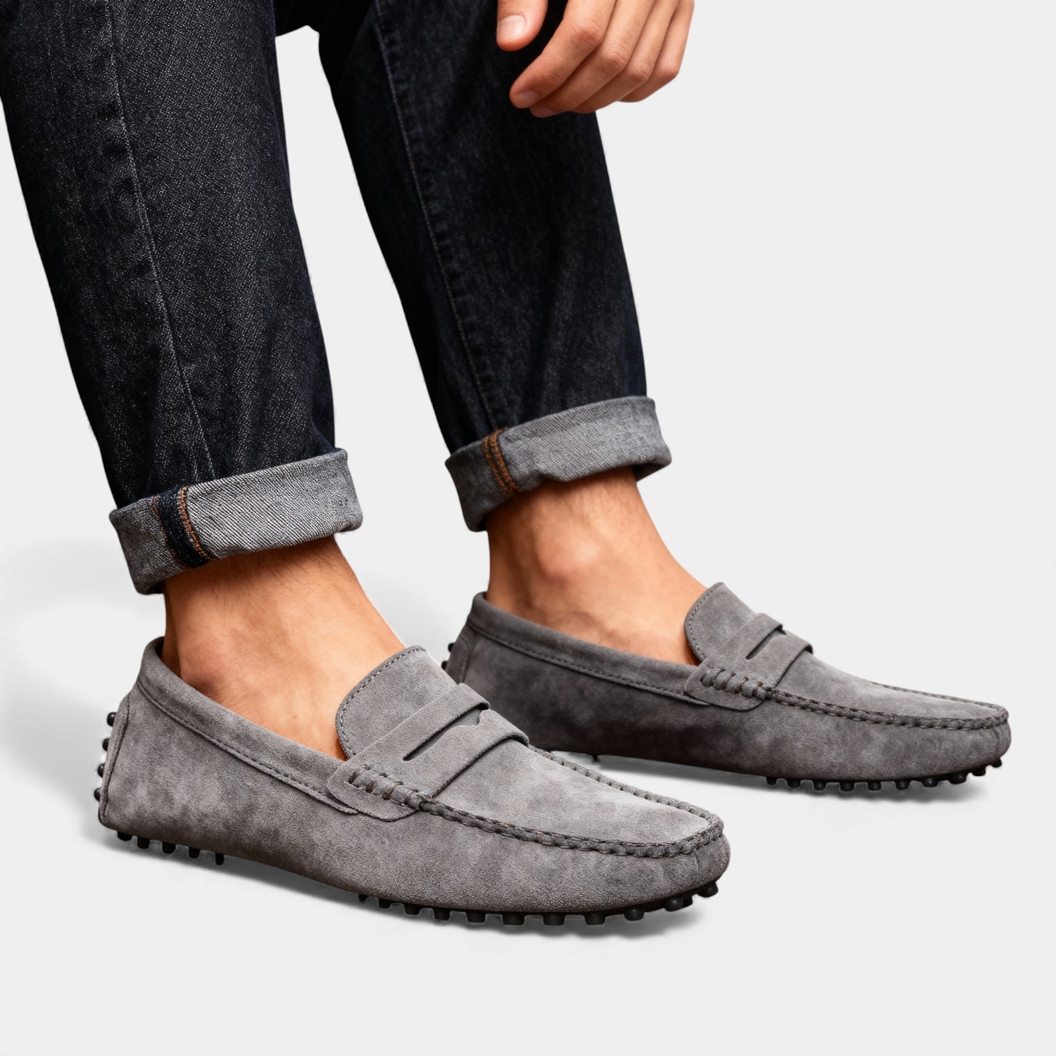 Men's Suede Look Driving Loafers