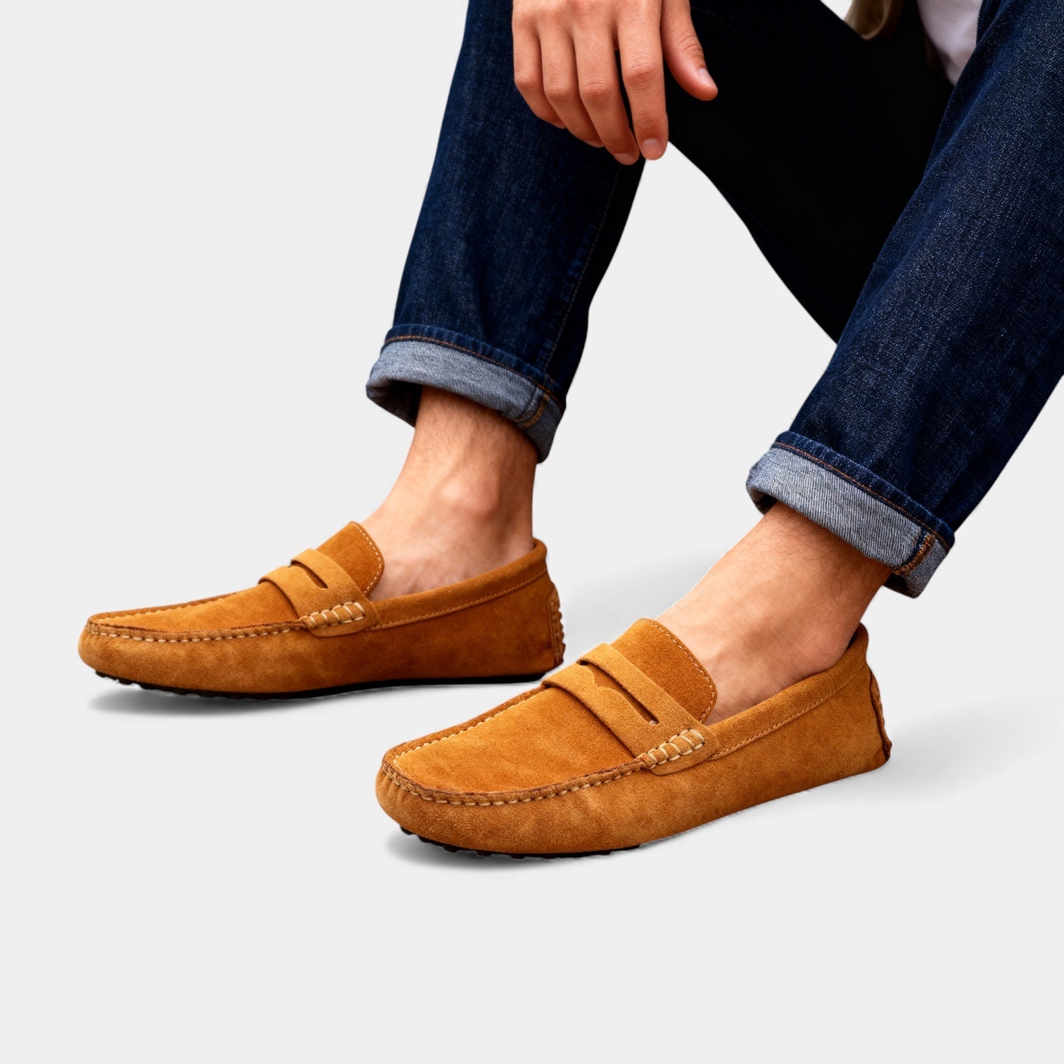Men's Suede Look Driving Loafers