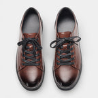 Men’s Vegan Leather Lace-Up Sneakers – Refined Casual Essential