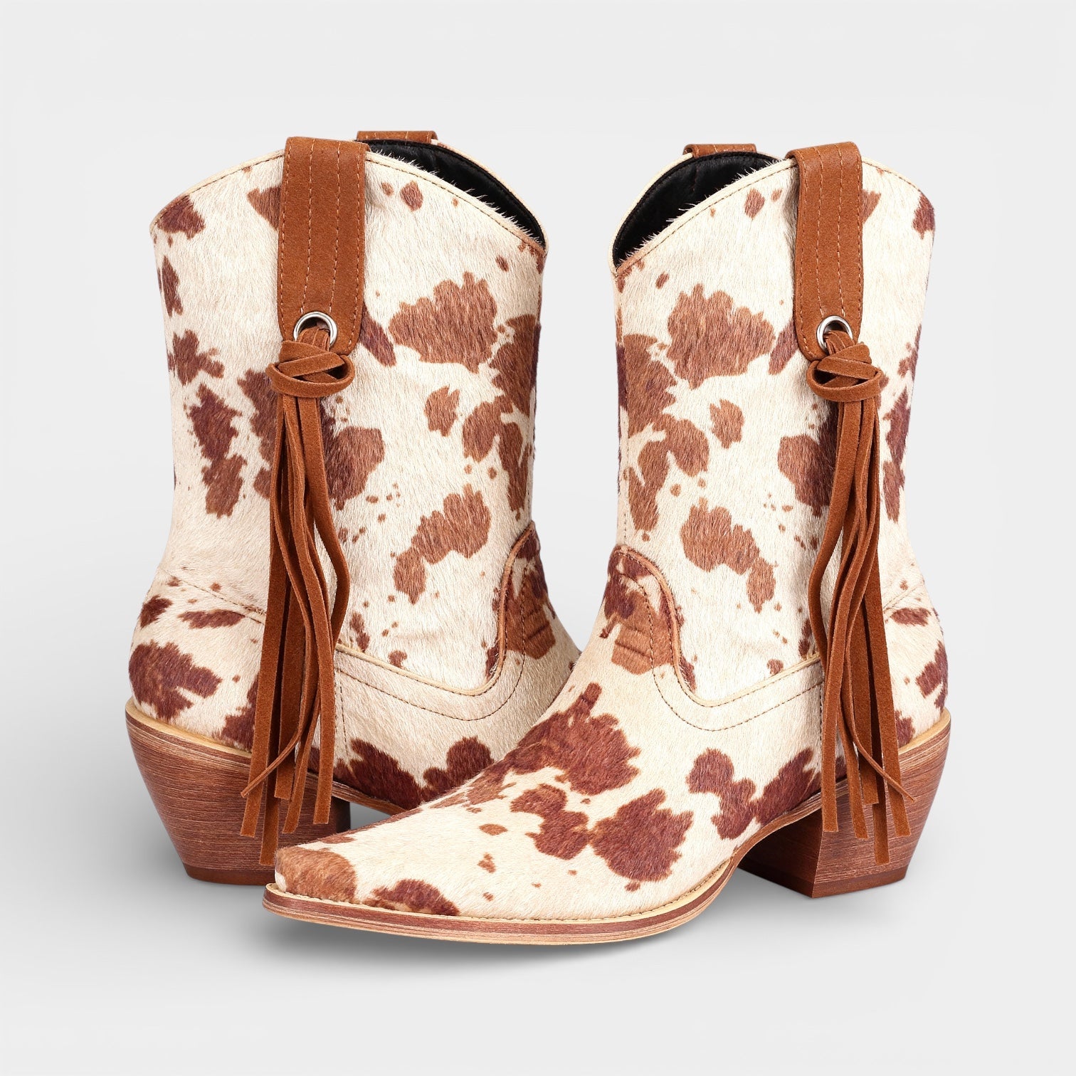 Women’s Cowboy Boots Faux Suede – Pointed Toe