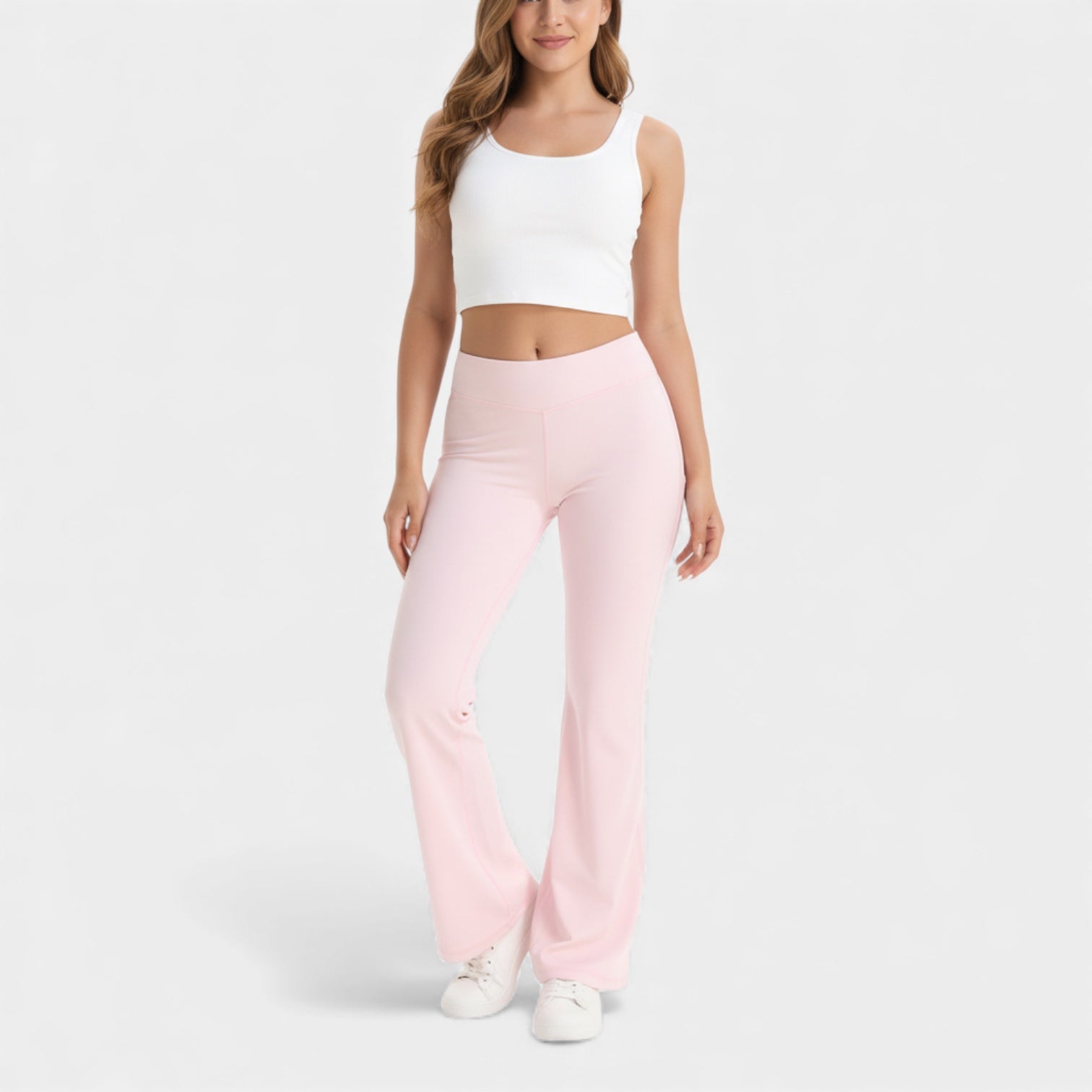 Women’s High Waisted Flared Leggings – Sculpting Stretch