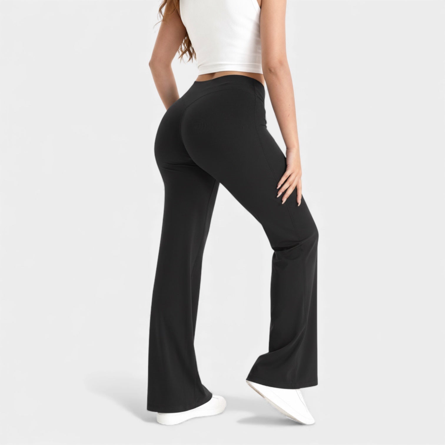 Women’s High Waisted Flared Leggings – Sculpting Stretch