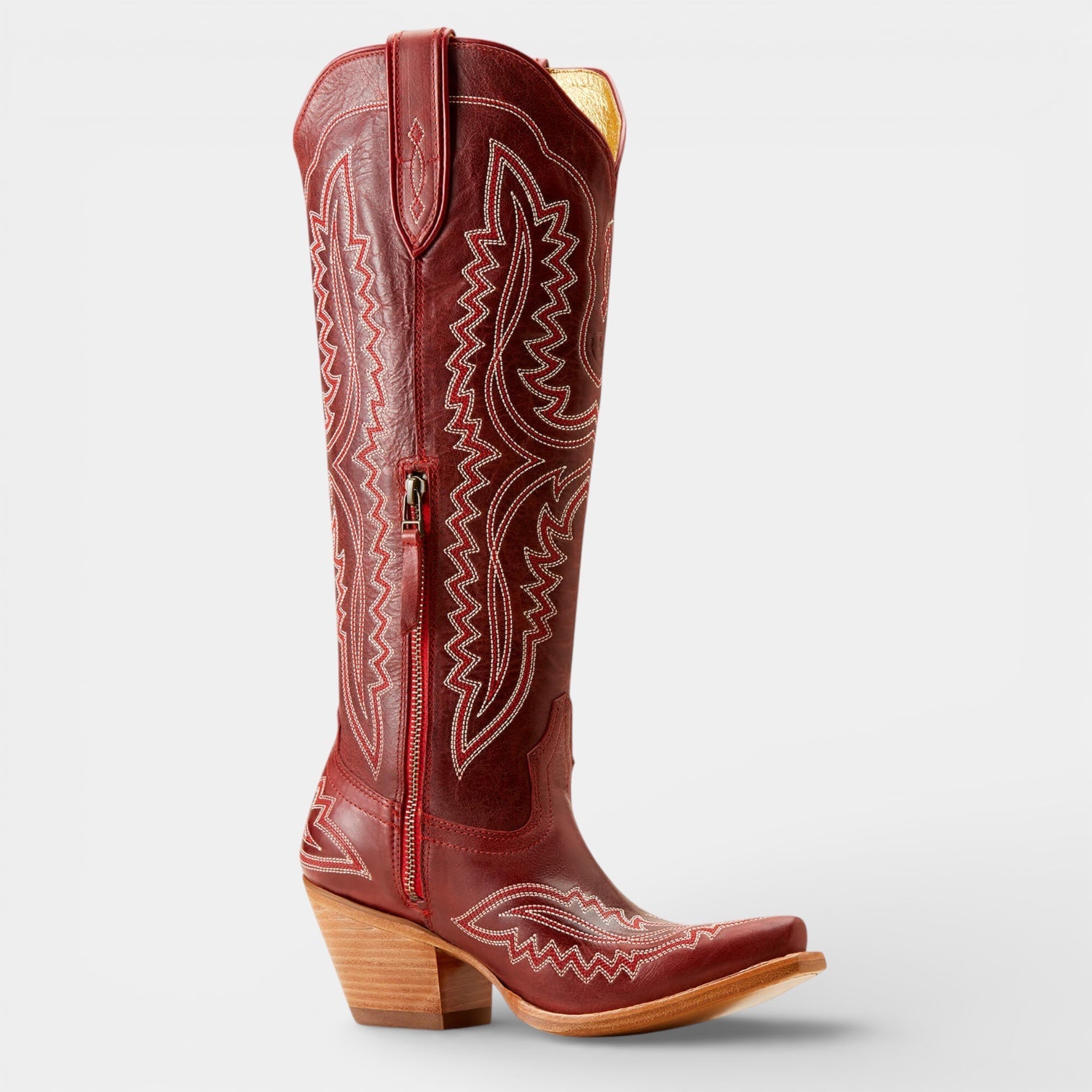Women’s Knee High Cowboy Boots – Vegan Leather Western Block Heel