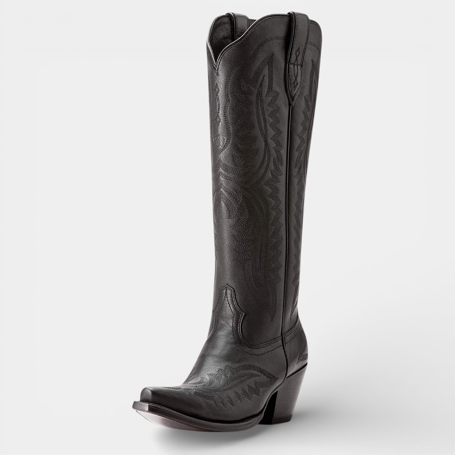 Women’s Knee High Cowboy Boots – Vegan Leather Western Block Heel