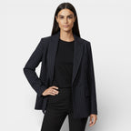 Women’s Pinstripe Tailored Blazer – Structured Fit