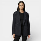Women’s Pinstripe Tailored Blazer – Structured Fit