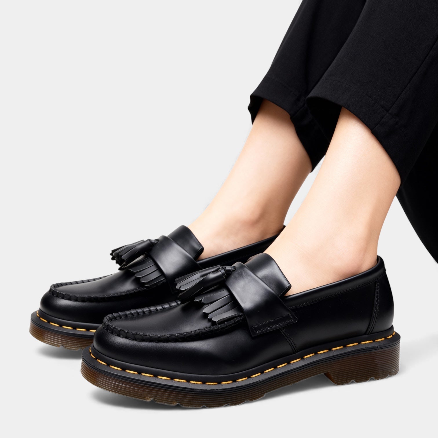 Women's Polished Leather Tassel Loafers