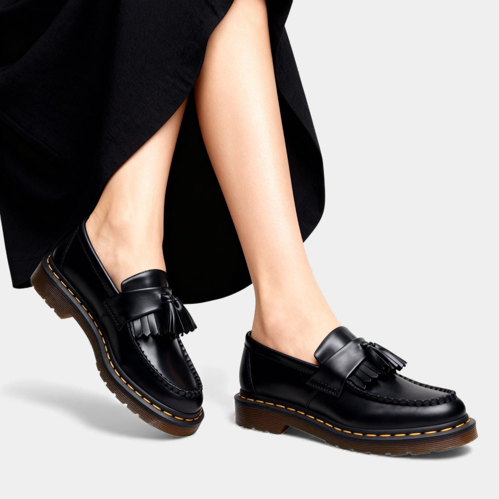 Women's Polished Leather Tassel Loafers