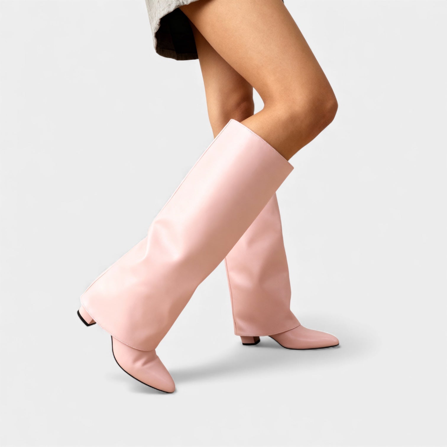 Women's Sleeved Knee-High Leather Boots