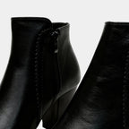 Women’s Vegan Leather Ankle Boots - Block Heel