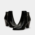 Women’s Vegan Leather Ankle Boots - Block Heel